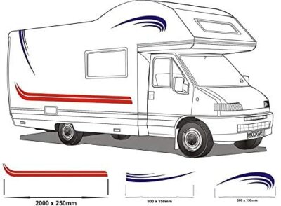 Smarts-Art Wohnmobil Vinyl Grafik Aufkleber Abziehbilder Set Camper Van Wohnmobil Wohnwagen 