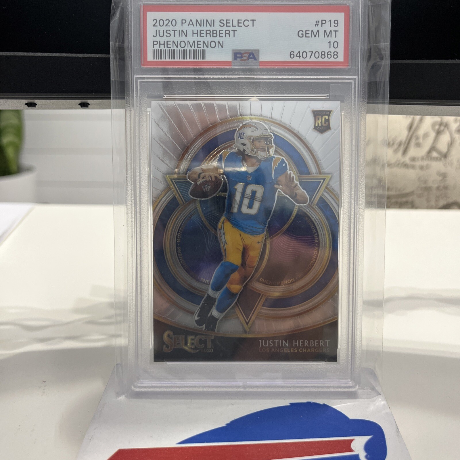 Justin Herbert 2020 Panini Select Phenomenon Rookie PSA 10 Gem Mint **POP 2** 🔥