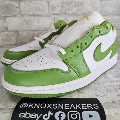 Air Jordan 1 Low Chlorophyll Green White Shoes HF4823 100 Men's Size 10