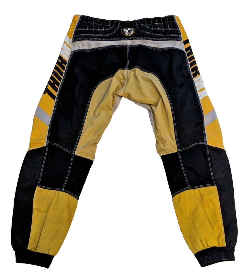 THOR MX Phase Motocross Pants Youth 26 Black Gold Dirt Bike Offroad Racing - Image 2 of 4