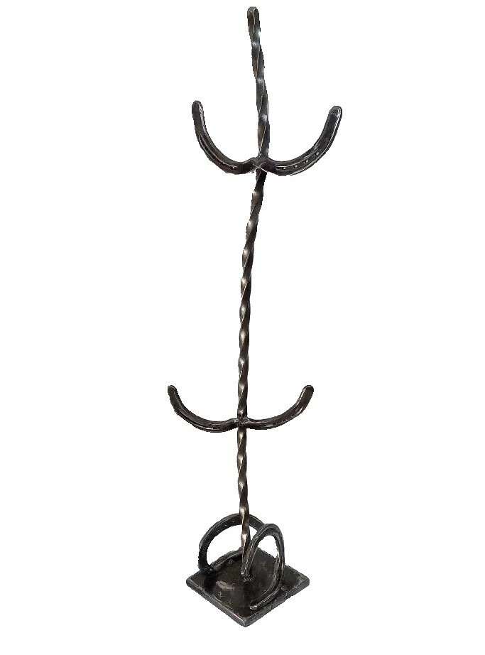 Estante para sombreros de vaquero: herradura, decoración de arte de metal occidental rústico, regalo para amantes de los caballos  Foto 2 de 2