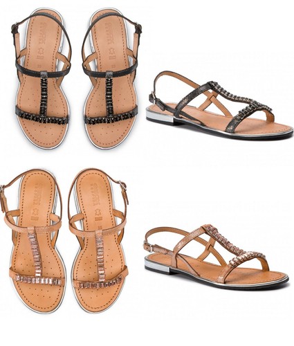 GEOX DONNA SANDALI BASSI SOZY PLUS D92DQG 000MA CAMOSCIO BRILLANT. CORAL -  BLACK | eBay