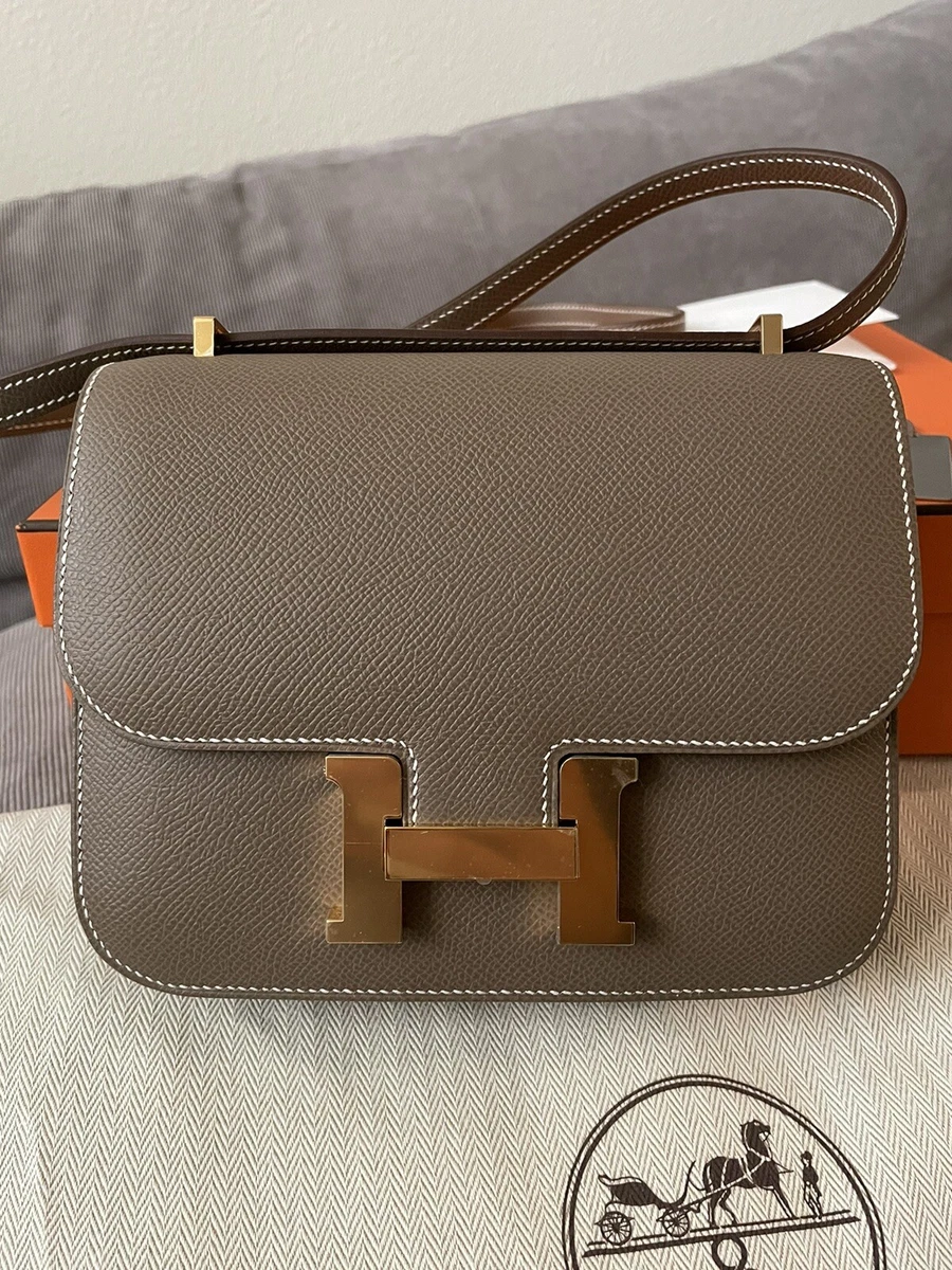 HERMES 2022 Mini Constance 18 Black Epsom Leather GHW