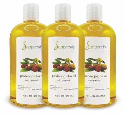 JOJOBA OIL 100% Pure Raw Unrefined Golden Natural Cold Pressed by Soapeauty
