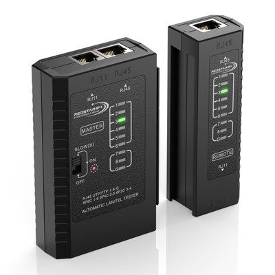 RedStar24 Netzwerktester - LAN Kabel Tester mit RJ11 RJ12 RJ45 für Patchkabel ...