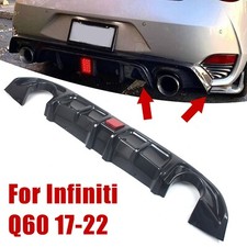 Diffusore Ammortizzatore Posteriore Con Luce Per Infiniti Q60 2017-2022 Stile Carbonio