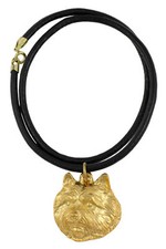 Norwich Terrier - Dog Collar, Gilded Pendant for Hundefans, Unique