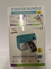 myFirst Instant Print Camera Bundle, 12MP, Extra Selfie Lens, Blue