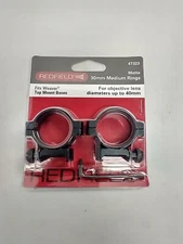 Redfield 47323 30mm Matte Black Medium Scope Rings Fits Weaver Top Mount Bases
