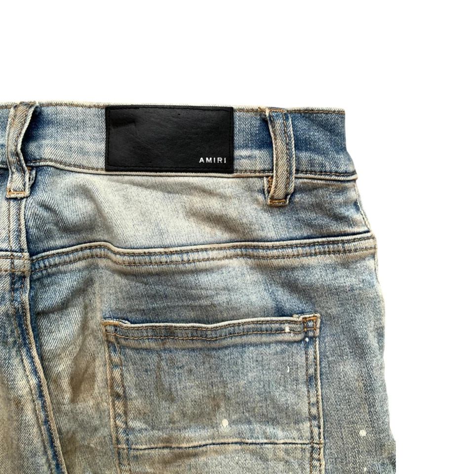 Pantalones amiri desgastados patchwork lavado Foto 3 de 4