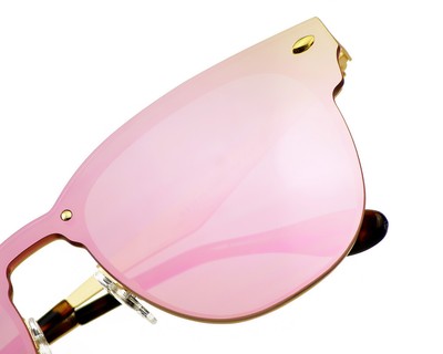 Ray-Ban Sunglasses RB3576N Blaze Clubmaster Gold Frame Pink Mirror Lens  47mm | eBay
