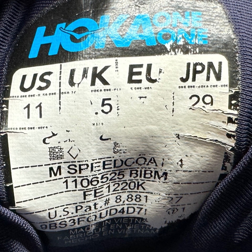 Hoka One One Speedgoat 4 Men’s Size 11 Blue Running Shoes Sneakers