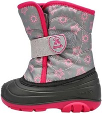 Kamik Toddlers' Snowbug4 Winter Boots Grey /Fuchsia NK9500S-GFS f