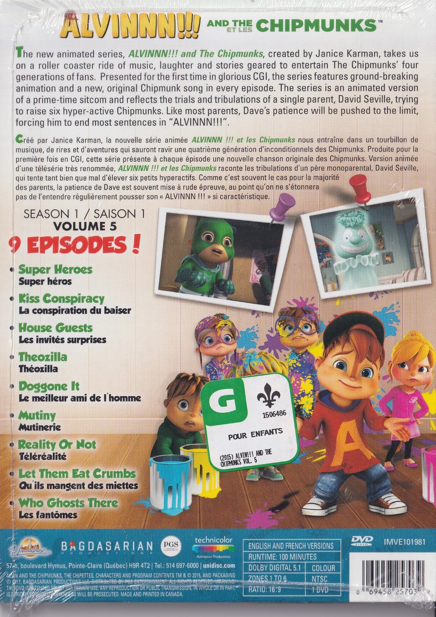 ALVIN AND THE CHIPMUNKS Season 1 Vol. 5 (DVD 2017) NEW SEALED