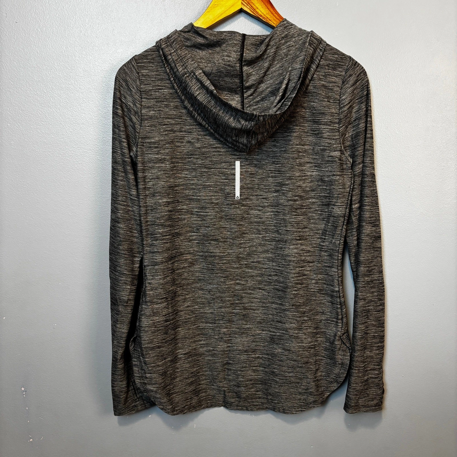VETEMENTS Felpa con cappuccio Reebok Activewear grigio Spacedye manica lunga passanti pollice piccola
