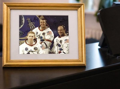 Repro-Autogramm - Apollo 14 - Shepard - Roosa - Mitchell - Gerahmt