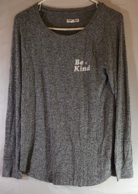 Grayson Threads Women s Medium Graphic Long Sleeve Top Gray Casual Lounge Cozy