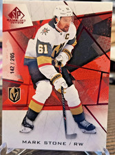 2021-22 SP GAME USED HOCKEY MARK STONE RED FRAGMENT PARALLEL #142/205 VEGAS!!!