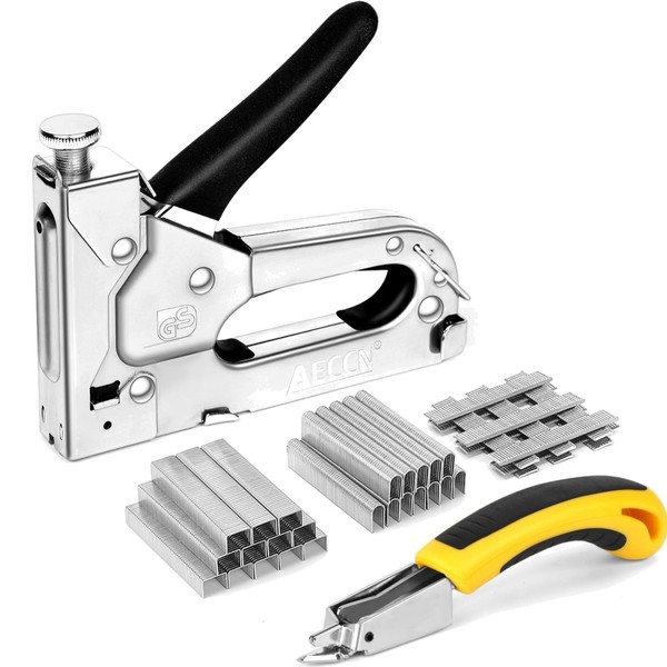 Handtacker Set, 3-In-1 Tacker, Klammern, Manuell, Holz Stoff, MöBel-image