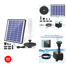 AISITIN Solarbrunnen 6,5W 1500mAh Batterie 6 ...