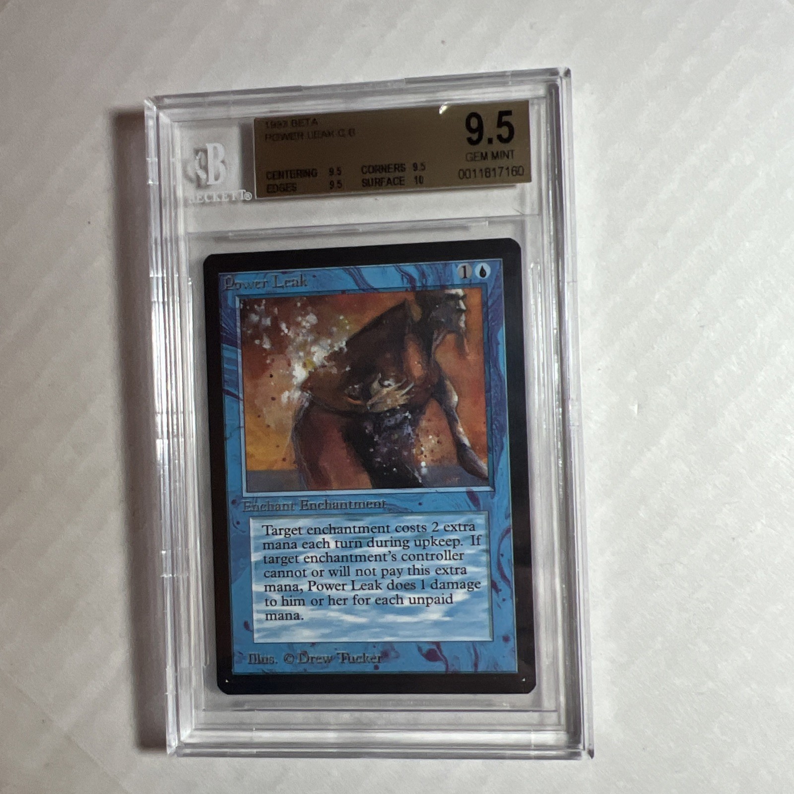 MTG Beta Power Leak BGS 9.5 Quad+ GEM MINT (10 surface)  1993