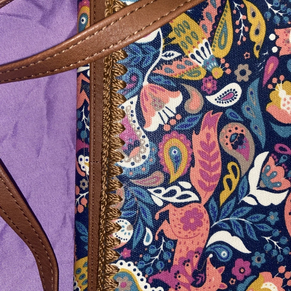 Cartera Bandolera Sakroots Otomi Bosque Zorro Pájaro Retazos Foto 2 de 4