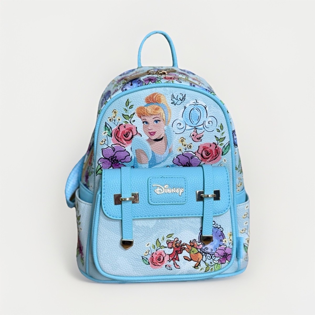 Disney Cinderella Blue Floral Mini Backpack | eBay