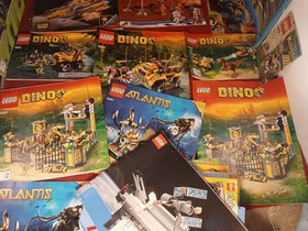Massive Lot Lego Star Wars Power Miners Dino City Creator Atlantis Instructions
