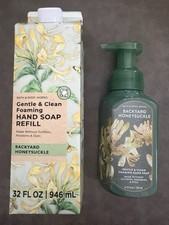 Bath & BodyWorks Backyard Honeysuckle Foam Hand Soap & 32oz. Refill Set 🆕