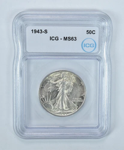 1943-S Walking Liberty Half Dollar MS63 ICG