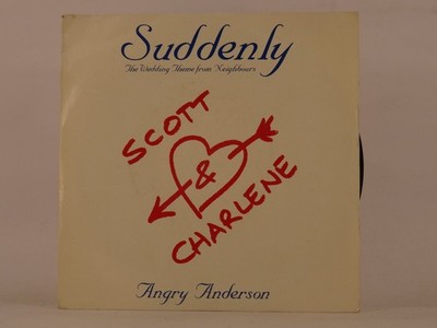 ANGRY ANDERSON SUDDENLY (THE WEDDING THEME FROM NEIGHBOURS) (97) 2 Track 7'' Sing