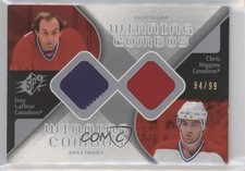 2007 SPx Winning Combos Spectrum 94/99 Chris Higgins Guy Lafleur #WC-LH HOF 2d8