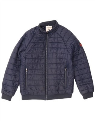 U.S. Polo Assn. Wattierte Herrenjacke UK 38 mittel dunkelblau Nylon CK26