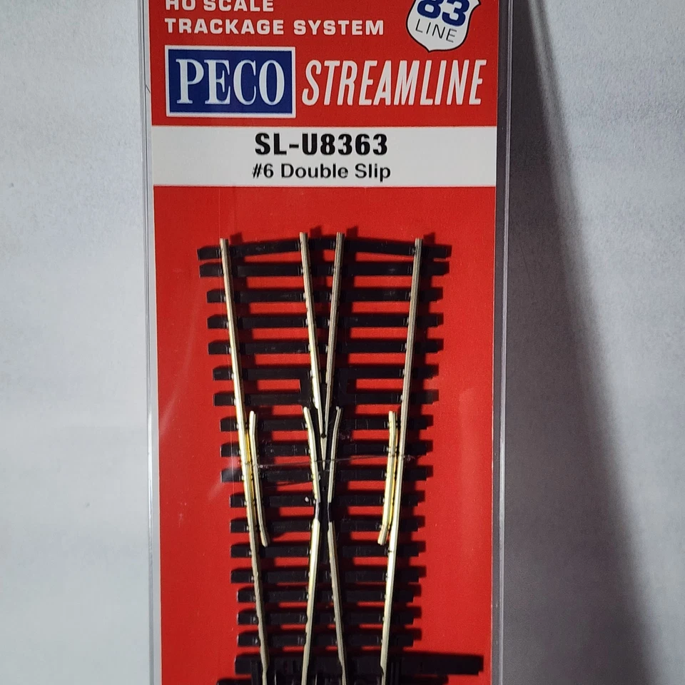 PECO SL-U8363 Unifrog DCC Friendly #6 Double Slip Switch Turnout HO Scale - Image 2 of 4