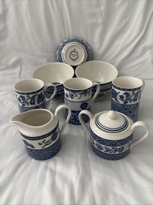 Lot of 10 Mixed William Roberts Fine China Blue Reverie Pattern Dishes