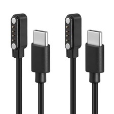 REEYEAR 2 Pack USB C Magnetic Charger Cables fits for 60 centimeters, Black