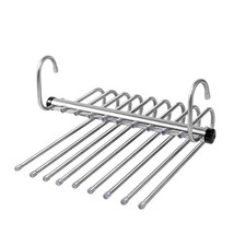 Stainless Steel Folding Pant Hanger Rack Closet Organizer Storage Space Saving
