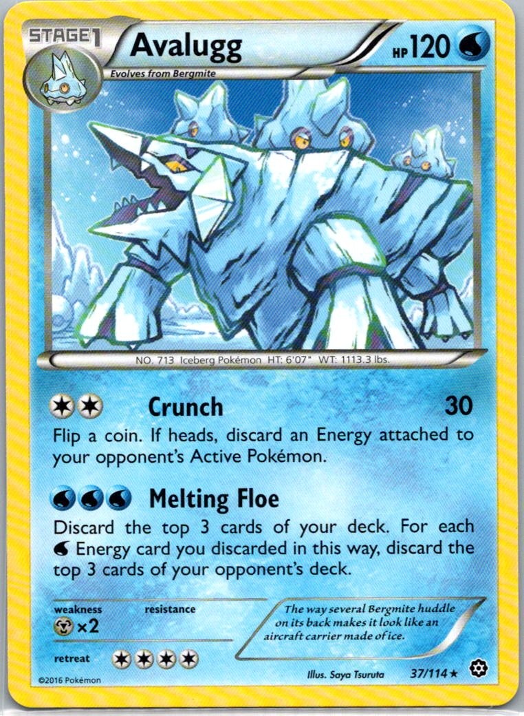 Pokemon TCG Avalugg 37/114 Steam Siege NM