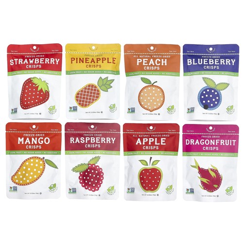 Freeze-Dried Fruit Crisps, Superfruits Variety Pack, 16 Bags, 0.53 oz (15 g)