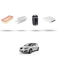 Hoffcar Set Service - 4 Filter FüR Seat Leon Ii (1P1) 1.8 Tfsi 118Kw Von 2007