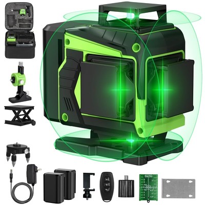 Laser Level16 Line Laser Level 360 Self Leveling4x360°4D Green Cross Line Las...