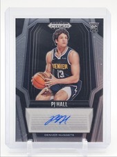 PJ HALL 2024-25 PANINI PRIZM BLACK ROOKIE SIGNATURES NUGGETS B RC AUTO Q6846