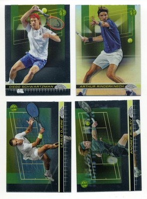 2024 Topps - 4 Tennis Cards Lot Diego Schwartzman Rublev Laslo Djere Rinderknech