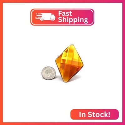 Allstarco 67x48mm Flat Back Extra Large Diamond Cosplay Gems Acrylic Big Rhinest