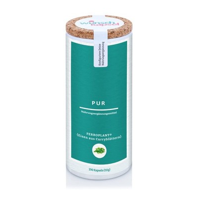 Ferroplant Pur, 7 mg exklusives, biologisches Eisen (50% NRV) - 290 Kapseln