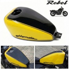   Yellow With Logo Black Fuel Tank Cover For HONDA REBELCMX300 500 2017-2025
