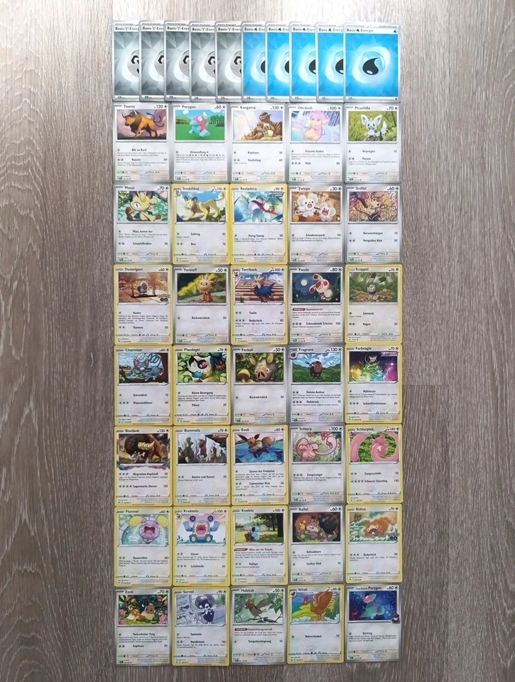 Pokemon karten Sammelkarten Farblos Deck 45 Karten 