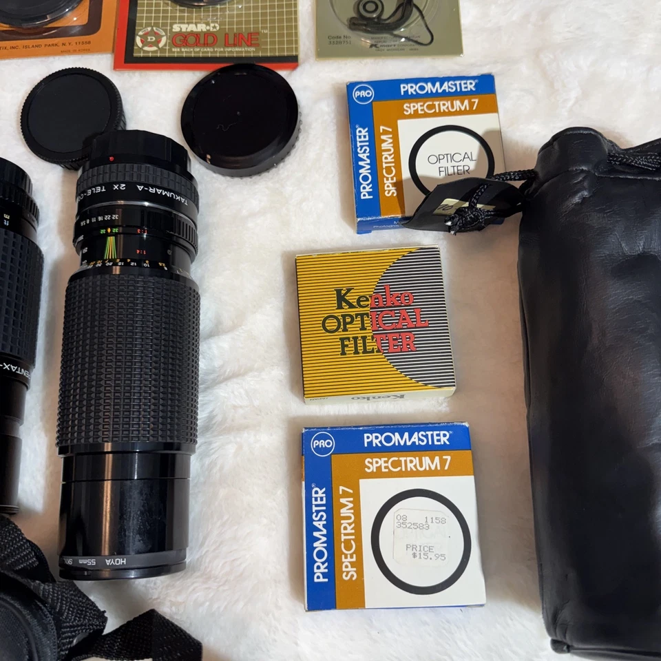 Vintage Camera Lens/Filters/Caps Pentax, Five Star Untested but Great condition - Image 2 of 4