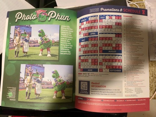Orion Kerkering 2025 PHILADELPHIA Phillies Scorecard Program Citizens Bank Park - Imagen 5 de 6