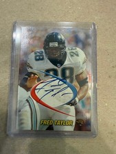 1998 Collector's Edge Odyssey Fred Taylor Prodigies Auto On card